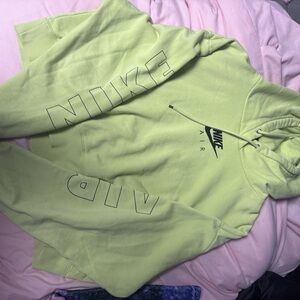 Nike Air Neon Green Crop Hoodie